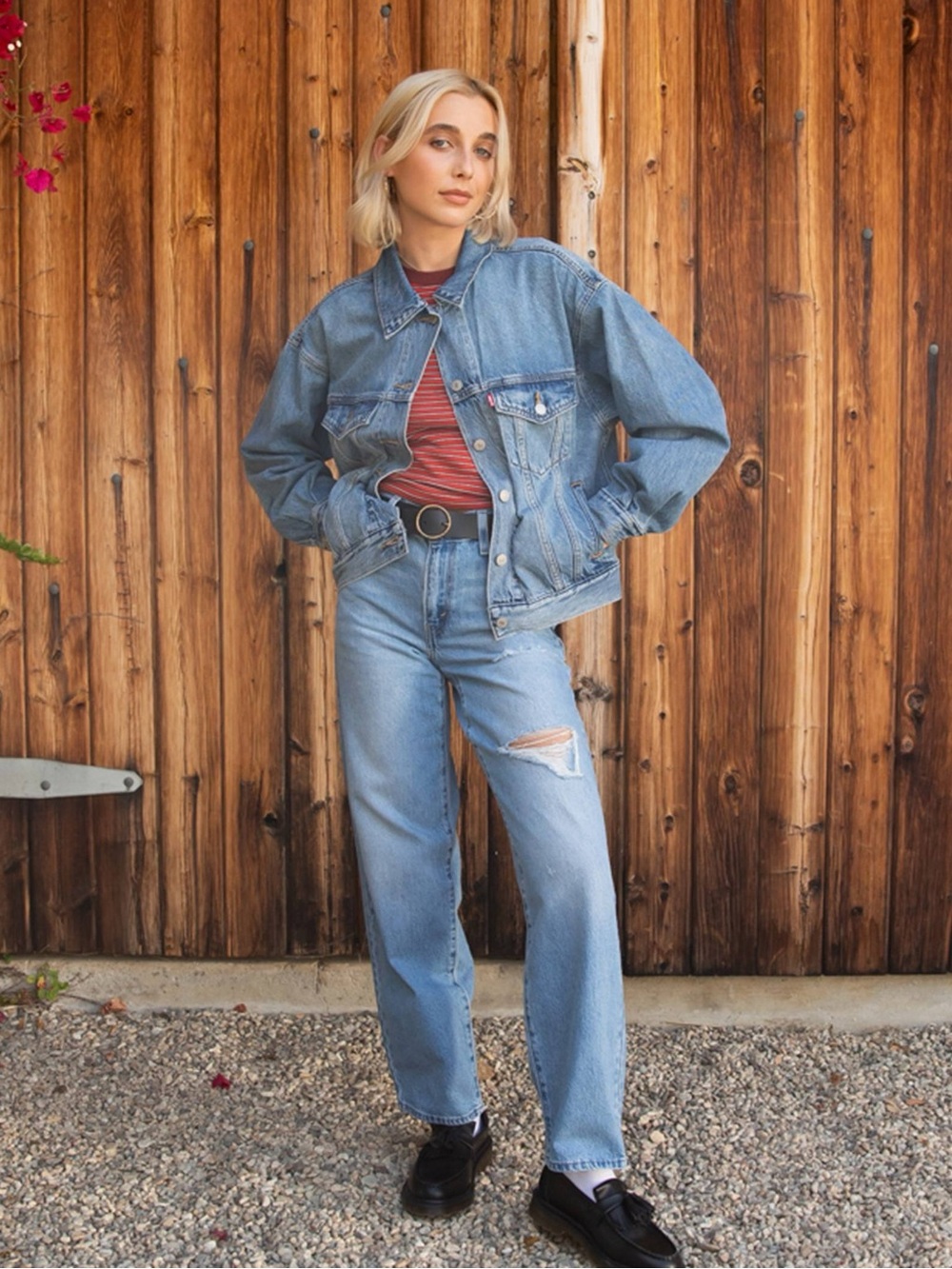 New Levi's High Waist Baggy Dad Jeans Size 30 Distressed Ripped
